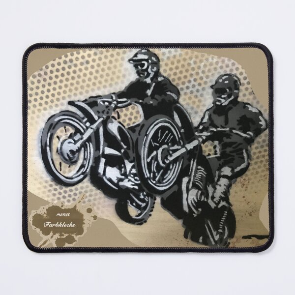 Item preview, Portrait of two motocross riders designed and sold by marysfarbklecks.