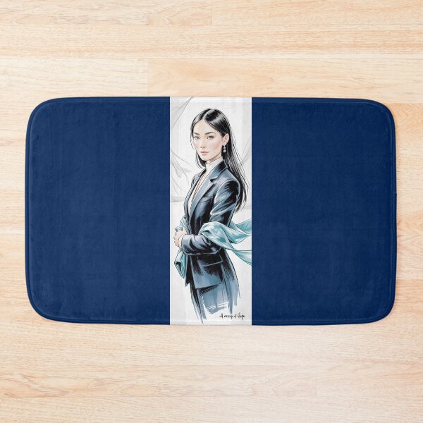 Item preview, Empowered Woman In Blue Business Attire Illustration By Merch, Limited Edition designed and sold by KILEYMARGSHOP.