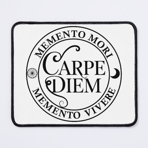 Item preview, Carpe Diem Seize The Day Memento mori famous Latin phrase Memento vivere designed and sold by Alexaltay.