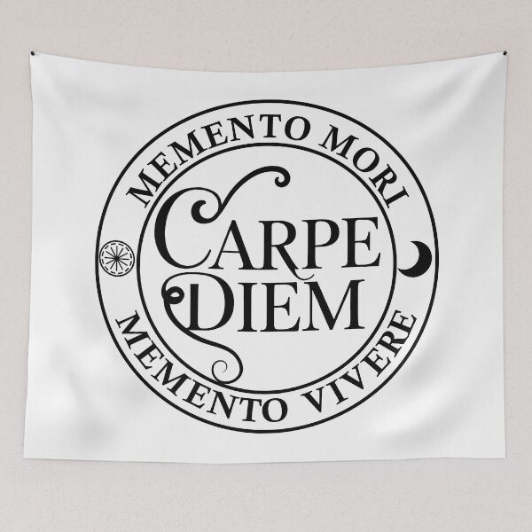 Item preview, Carpe Diem Seize The Day Memento mori famous Latin phrase Memento vivere designed and sold by Alexaltay.