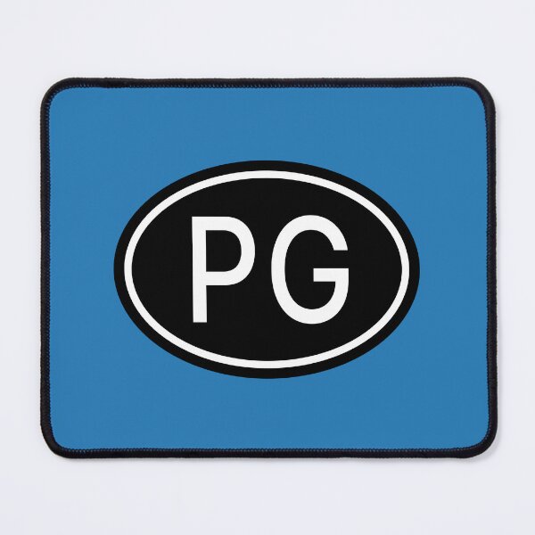 Item preview, PG Initials Monogram Oval White Letters designed and sold by Jeallan Designs.