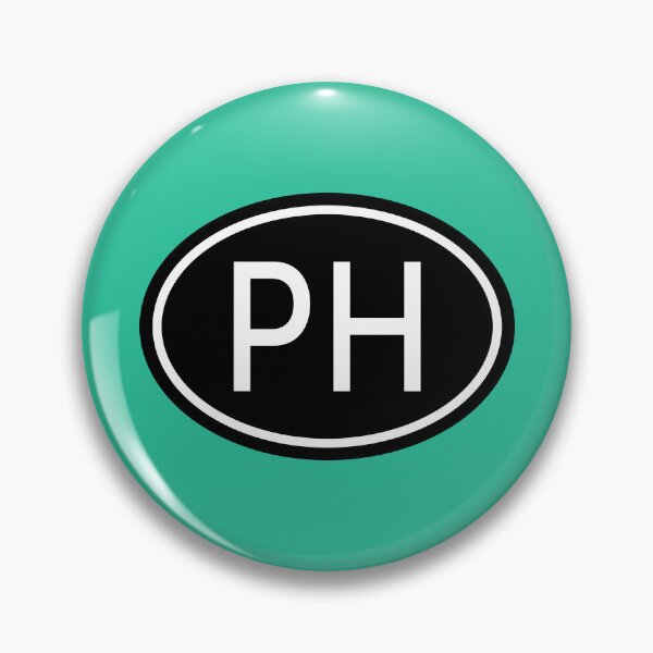 Item preview, PH Initials Monogram Oval White Letters designed and sold by Jeallan Designs.