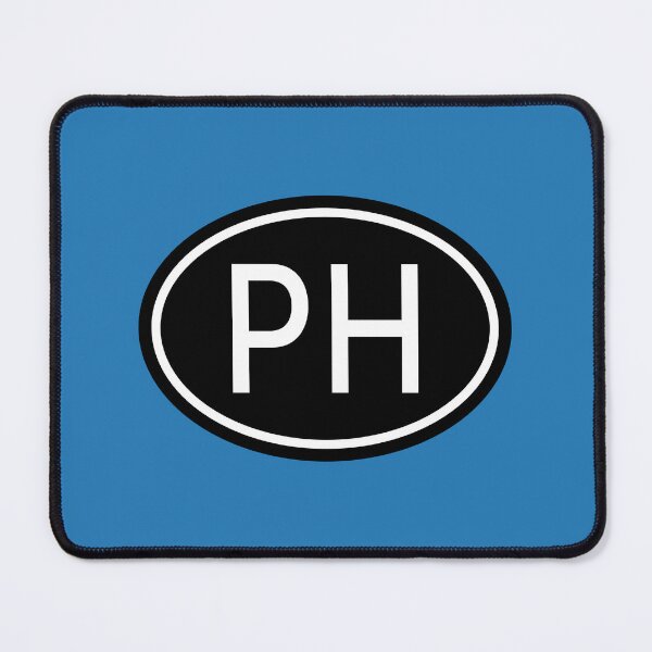 Item preview, PH Initials Monogram Oval White Letters designed and sold by Jeallan Designs.