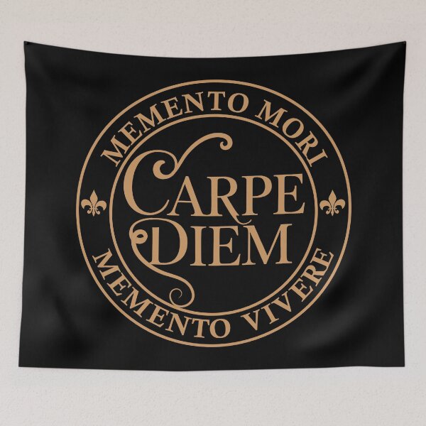 Item preview, Carpe Diem Seize The Day Memento mori famous Latin phrase Memento vivere designed and sold by Alexaltay.