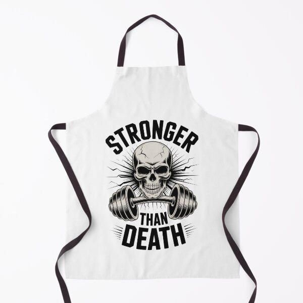 Item preview, Stronger Than Death – Skull Barbell Gym Motivation Graphic designed and sold by Enea Kelo.