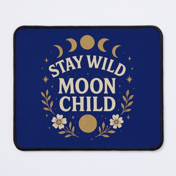 Item preview, Stay Wild Moon Child – Boho Mystic Moon Phases Design 2 designed and sold by Achily.