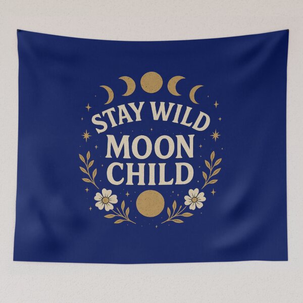 Item preview,  Stay Wild Moon Child – Boho Mystic Moon Phases Design 2 designed and sold by Achily.