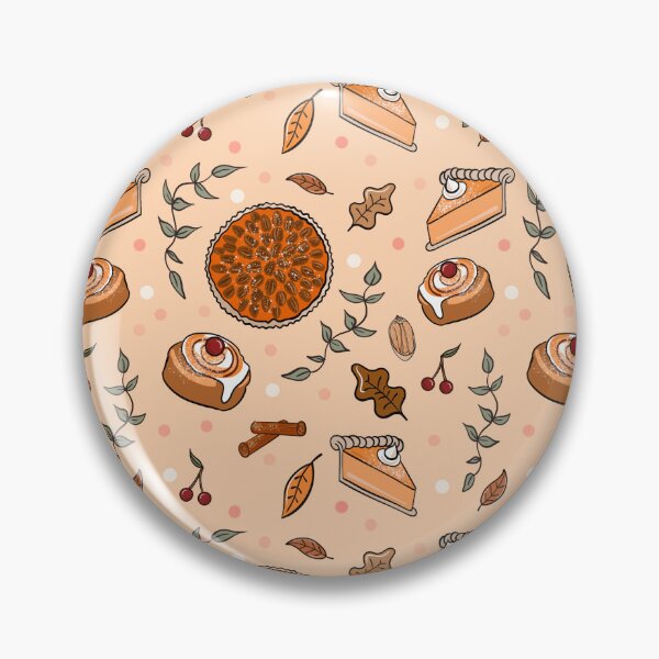Item preview, Hand Drawn Pattern Fall Autumn Cakes and Puddings designed and sold by emmacrayon.