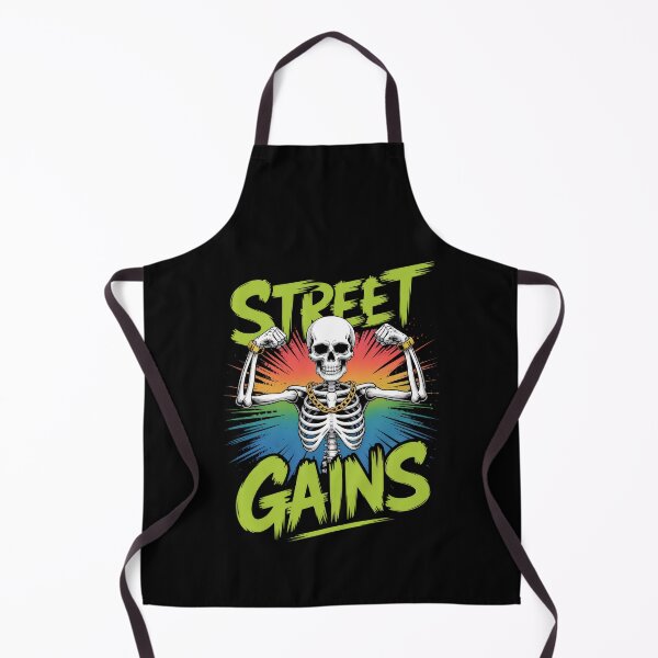 Item preview, Street Gains – Urban Skeleton Muscle Gym Art designed and sold by Enea Kelo.