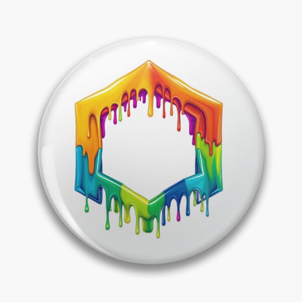 Item preview, Melting Rainbow Impossible Hexagon Optical Illusion designed and sold by PEAROVA.