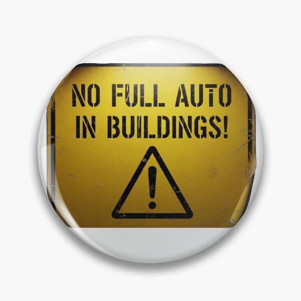 Item preview, No Full Auto in Buildings - Airsoft Sign designed and sold by SupraShore.