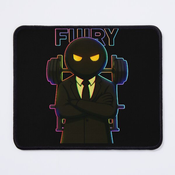 Item preview, Stick Figure Gym Boss – Black Suit Warrior with Barbell & RGB Glow designed and sold by FUIRY .