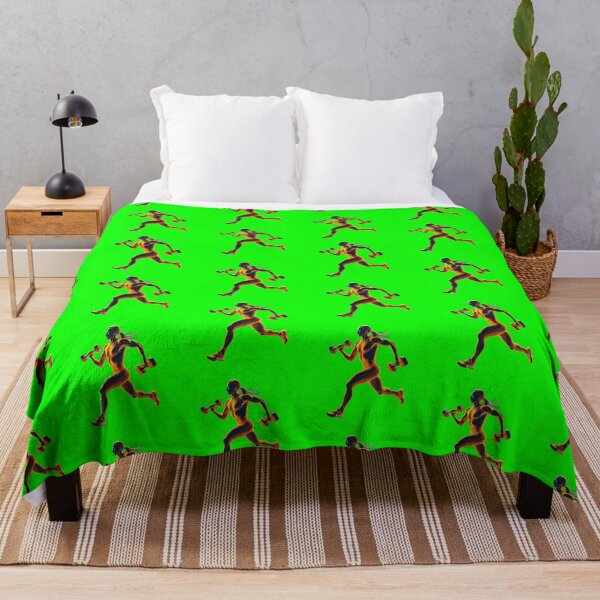 Item preview, Strong Woman Running with Dumbbells – Gym Motivation Design for Female Athletes designed and sold by MillionaireGenZ ⭐⭐⭐⭐⭐ (5.0).