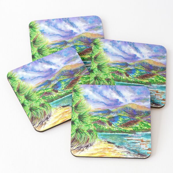 Item preview, Tropical Island Watercolor and Marker designed and sold by WikaKowalczyk.