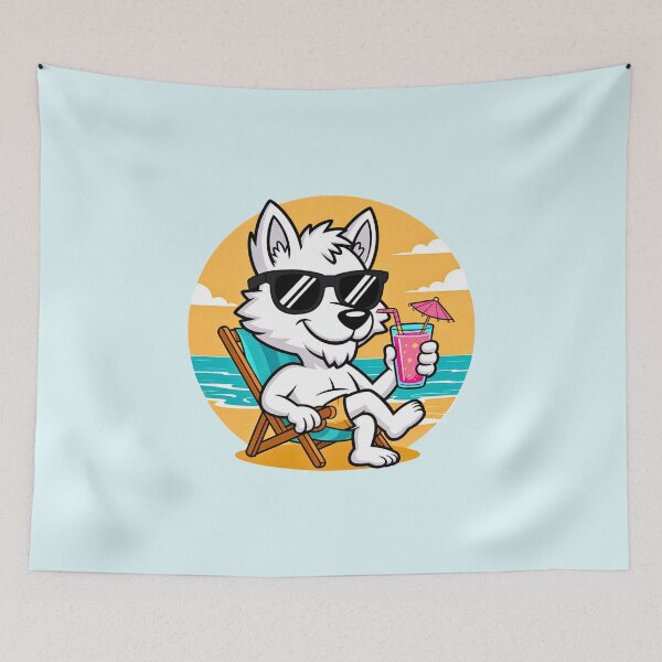 Item preview, Wolf Beach Vacation designed and sold by VibrArtco.