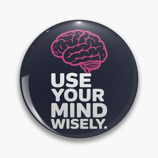 Item preview, Stylized Fuchsia Brain with Mindfulness Message designed and sold by SplashTastic.