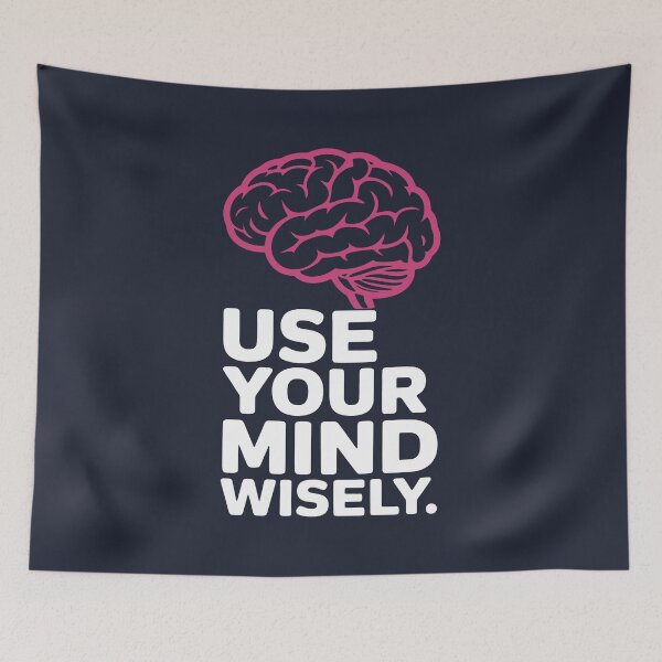 Item preview, Stylized Fuchsia Brain with Mindfulness Message designed and sold by SplashTastic.