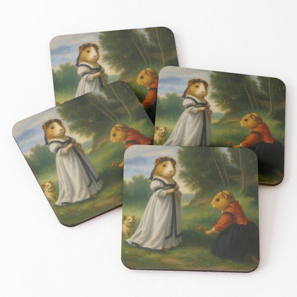 Item preview, Guinea Pigs in a Meadow (After Feuerbach) designed and sold by gandolfwizard.