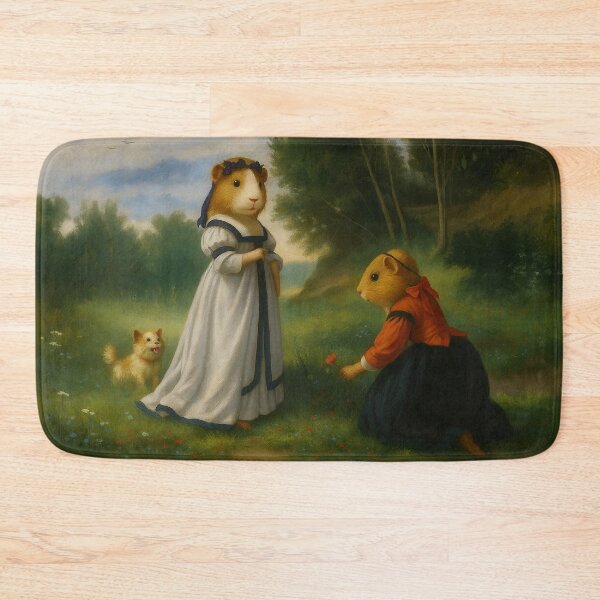 Item preview, Guinea Pigs in a Meadow (After Feuerbach) designed and sold by gandolfwizard.
