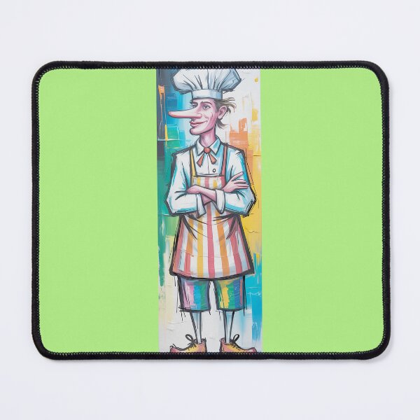 Item preview, Whimsical Chef With Colorful Stripes Art By Merch, Limited Edition designed and sold by KILEYMARGSHOP.