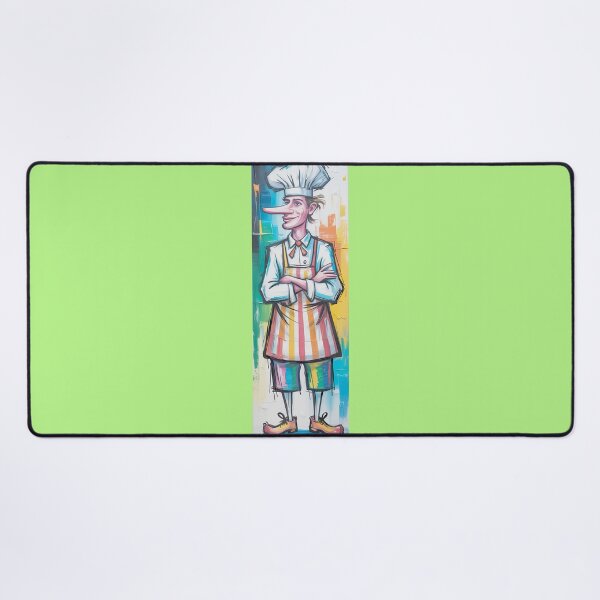 Item preview, Whimsical Chef With Colorful Stripes Art By Merch, Limited Edition designed and sold by KILEYMARGSHOP.