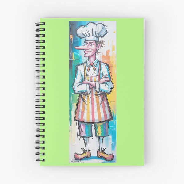 Item preview, Whimsical Chef With Colorful Stripes Art By Merch, Limited Edition designed and sold by KILEYMARGSHOP.