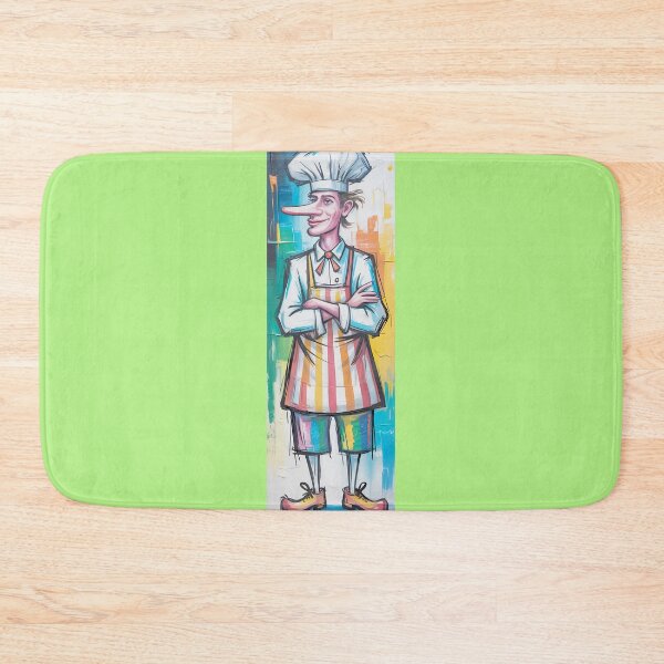 Item preview, Whimsical Chef With Colorful Stripes Art By Merch, Limited Edition designed and sold by KILEYMARGSHOP.