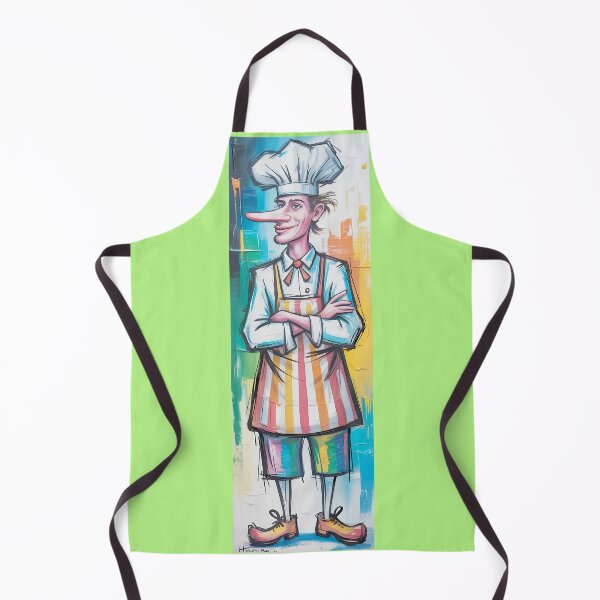 Item preview, Whimsical Chef With Colorful Stripes Art By Merch, Limited Edition designed and sold by KILEYMARGSHOP.