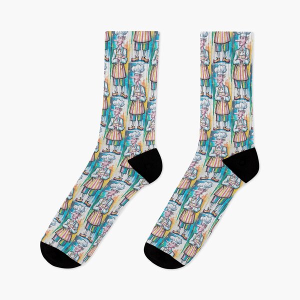 Item preview, Whimsical Chef With Colorful Stripes Art By Merch, Limited Edition designed and sold by KILEYMARGSHOP.