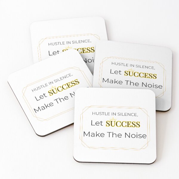 Item preview, Hustle in Silence Let Success Make the Noise – Motivational Quote designed and sold by J0b4t.