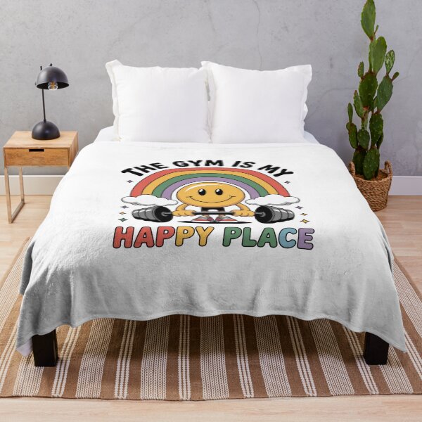 Item preview, The Gym Is My Happy Place – Smiley Rainbow Fitness Graphic designed and sold by Enea Kelo.