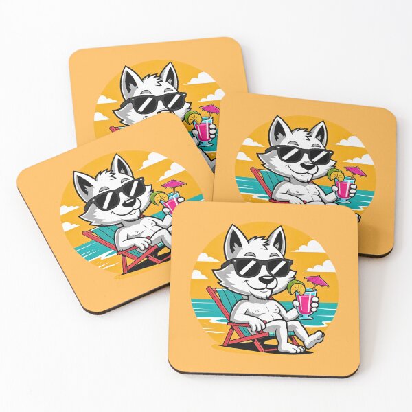 Item preview, Wolf with Tropical Cocktail designed and sold by VibrArtco.