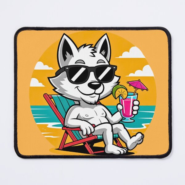 Item preview, Wolf with Tropical Cocktail designed and sold by VibrArtco.