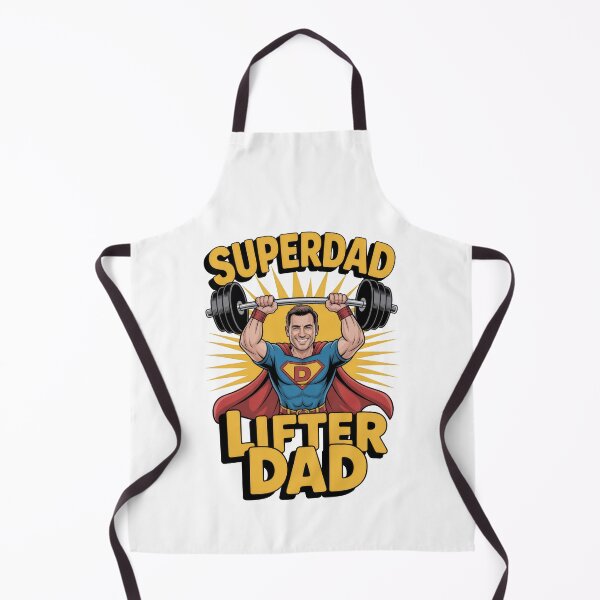 Item preview, Superdad Lifter Dad – Superhero Father Gym Cartoon designed and sold by Enea Kelo.