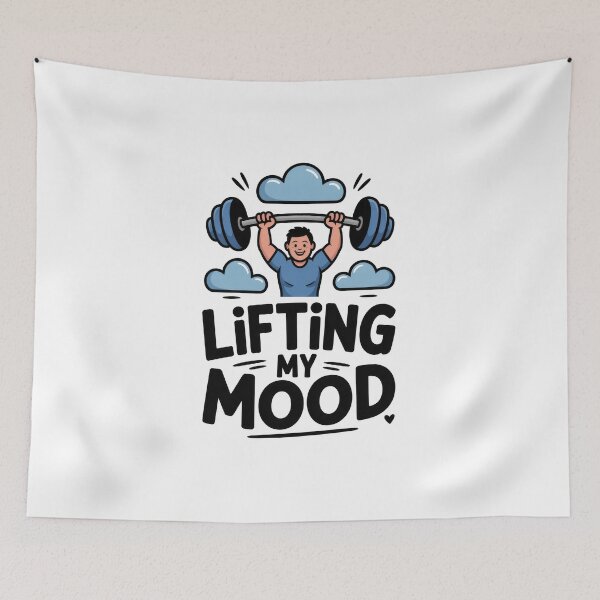 Item preview, Copy of Superdad Lifter Dad – SupLifting My Mood – Positive Mental Health Gym Arterhero Father Gym Cartoon designed and sold by Enea Kelo.