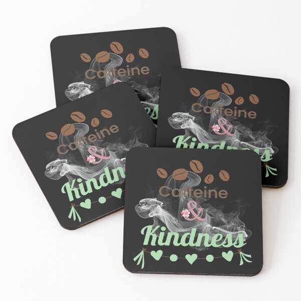 Item preview, Caffeine and Kindness – Coffee Lover Quote designed and sold by J0b4t.