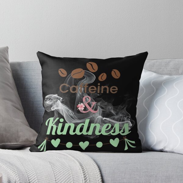 Aperçu de l'œuvre Caffeine and Kindness – Coffee Lover Quote créée et vendue par J0b4t.