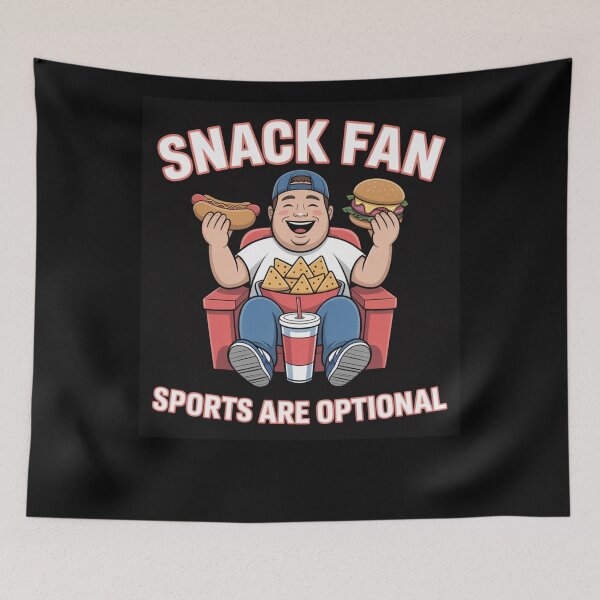 Item preview, SNACK FAN...SPORTS ARE OPTIONAL designed and sold by Snark Town Tees.