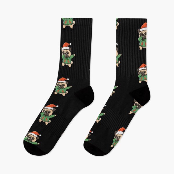 Item preview, Funny Pug Dabbing Merry Christmas Animal Lover Xmas Mom Dad Kids designed and sold by FurryHavenPH.