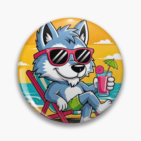 Item preview, Blue Wolf Beach Chill designed and sold by VibrArtco.
