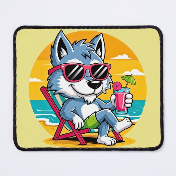 Item preview, Blue Wolf Beach Chill designed and sold by VibrArtco.
