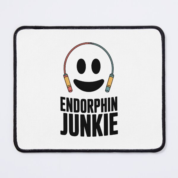 Item preview, Endorphin Junkie – Smiley Face Jump Rope Fitness Cartoon designed and sold by Enea Kelo.