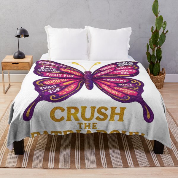 Item preview, Crush the Patriarchy Feminist Butterfly designed and sold by ramith-concept.