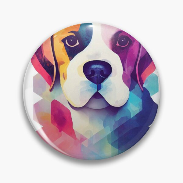 Item preview, Colorful Geometric Dog Art – Vibrant Pet Portrait Illustration designed and sold by Hentoy Arts.