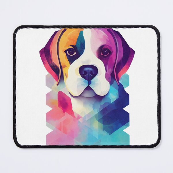 Item preview, Colorful Geometric Dog Art – Vibrant Pet Portrait Illustration designed and sold by Hentoy Arts.