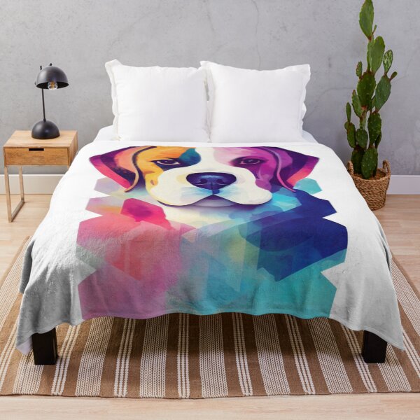Item preview, Colorful Geometric Dog Art – Vibrant Pet Portrait Illustration designed and sold by Hentoy Arts.