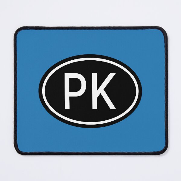 Item preview, PK Initials Monogram Oval White Letters designed and sold by Jeallan Designs.