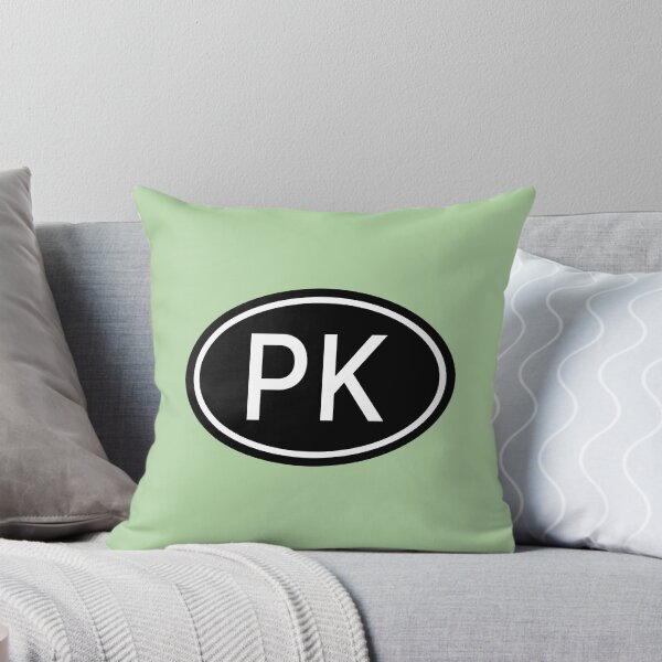 Item preview, PK Initials Monogram Oval White Letters designed and sold by Jeallan Designs.
