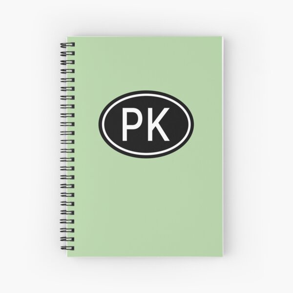 Item preview, PK Initials Monogram Oval White Letters designed and sold by Jeallan Designs.