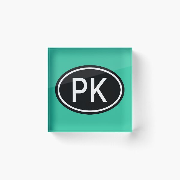Item preview, PK Initials Monogram Oval White Letters designed and sold by Jeallan Designs.